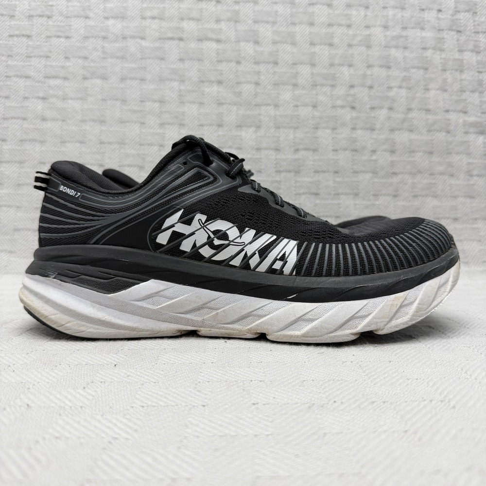 Hoka One One Bondi 7 Black Women's Size 9 Running 1110519 BWHT‎